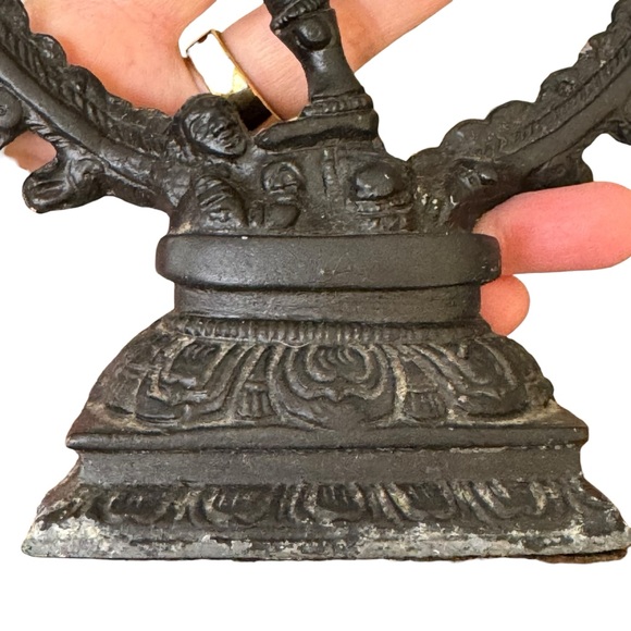 Brass Lord Shiva Dancing Nataraja Statue Vintage Sculpture Hindu Art India - Picture 7 of 8